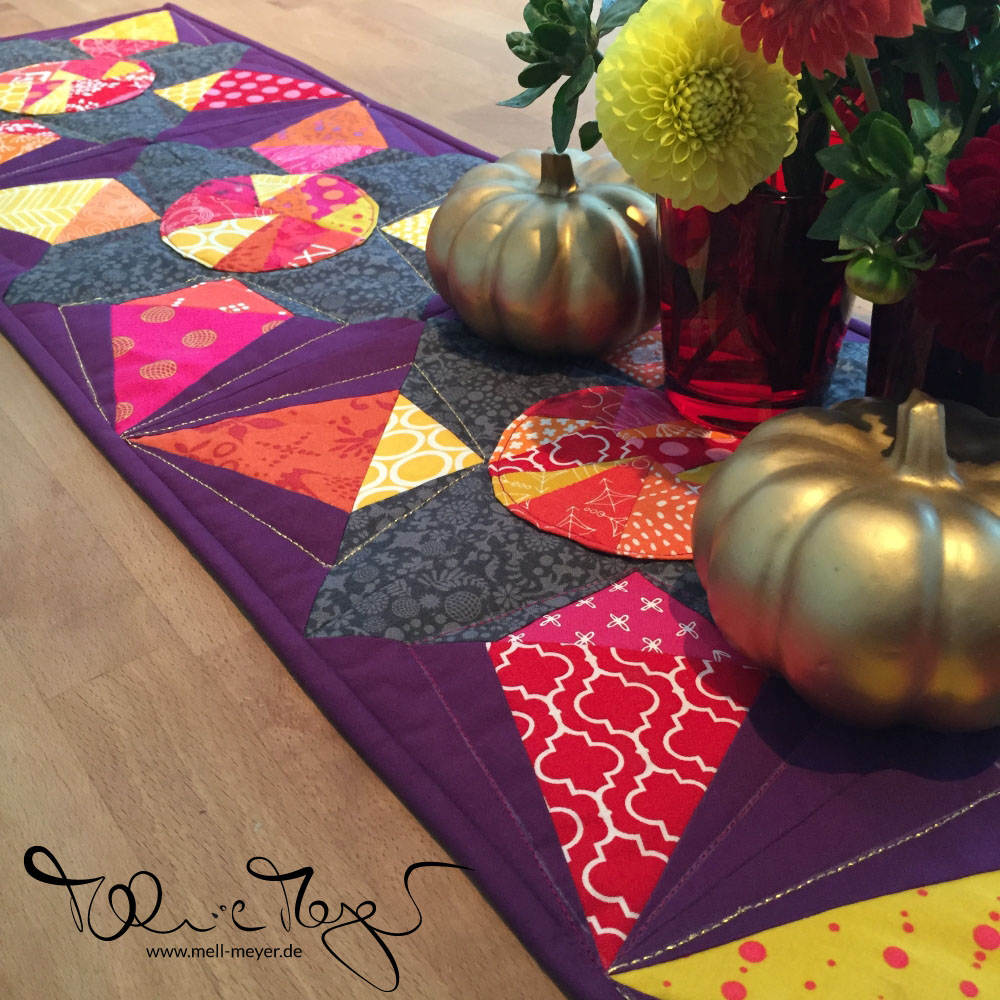 A New Tablerunner - Patterntesting #jeweledkaleidoscopequilt | mell-meyer.de