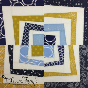 Quilty Circle of Bees – January/ February 2017 “Improv Quarter Log Cabin”